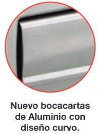 Bocacartas de aluminio curvo para buzones de exterior modelo Kompact Evo de Joma