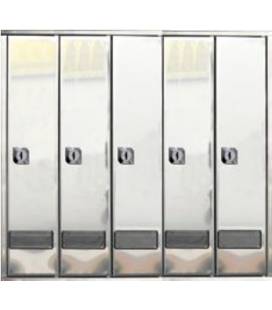 Buzones BTV, Prisma (acceso superior) -56130 - cuerpo y puerta de acero inoxidable, Inox Brillo. G5