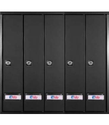 Buzones BTV, Prisma (acceso superior) - 56112 - Cuerpo y puerta de acero pintado Negro - G5