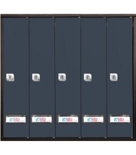 Buzón Btv, Prisma (acceso superior) - 56110 - Cuerpo de acero pintado Negro y puerta de acero pintado Antracita - G5