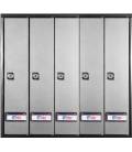 Buzón Prisma (acceso superior) - 56129 - Con cuerpo de acero pintado Negro y puerta de acero pintado Plata - G5