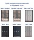 Colores disponibles de los buzones Prisma Acceso Frontal