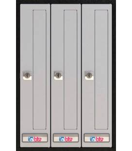 Buzones Prisma (acceso frontal) 36313- Cuerpo de acero pintado Negro y puerta de acero inoxidable Inox Mate - G3