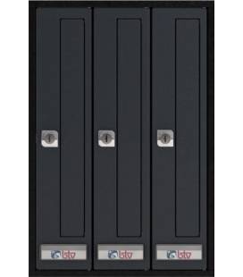 Buzón Prisma (acceso frontal) - 36315 - con cuerpo de acero pintado Negro y puerta de acero pintado Negro - G3