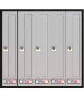 Buzones Prisma (acceso frontal) - 56313 -Con cuerpo de acero pintado negro y puerta de acero inoxidable, Inox Mate -G5
