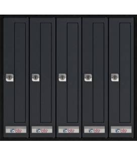 Buzones BTV, Prisma (acceso frontal) - 56315 - Con cuerpo y puerta de acero pintado Negro, G5