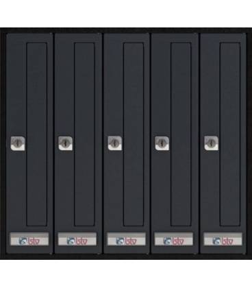 Buzones BTV, Prisma (acceso frontal) - 56315 - Con cuerpo y puerta de acero pintado Negro, G5