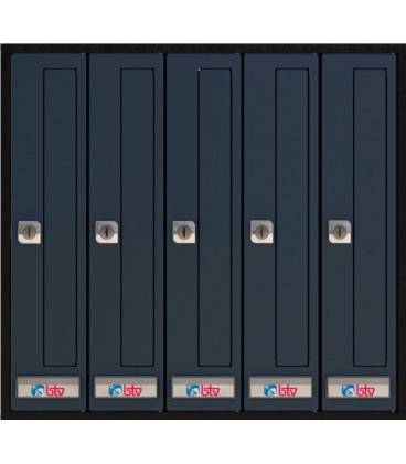 Buzones Prisma (acceso frontal)- 56314 -Con cuerpo de acero pintado Negro y puerta de acero pintado Antracita - G5