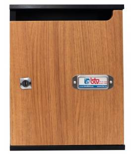 Buzones BTV -GALA - 36089 - Con cuerpo de acero pintado Negro y puerta de MDF Cerezo