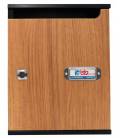 Buzones BTV -GALA - 36089 - Con cuerpo de acero pintado Negro y puerta de MDF Cerezo
