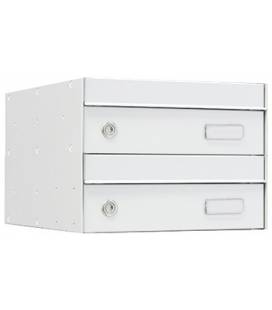 Buzones Arregui, UNIVERS - U3021-01 - con cuerpo y puerta de acero galvanizado Blanco - (2 baterías)