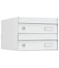 Buzones Arregui, UNIVERS - U3021-01 - con cuerpo y puerta de acero galvanizado Blanco - (2 baterías)