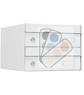 Buzones UNIVERS - U3029 - Con cuerpo y puerta de acero galvanizado Color a elegir ( 2 Baterías)