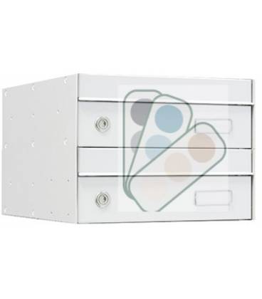 Buzones UNIVERS - U3029 - Con cuerpo y puerta de acero galvanizado Color a elegir ( 2 Baterías)