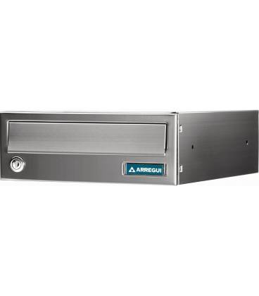 Buzones Arregui, Hábitat- H8300-07, con cuerpo y puerta de acero inoxidable INOX SATINADO