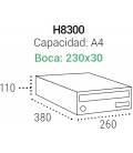 Medidas del buzón HABITAT H8300 y medidas de la ranura de bocacarta