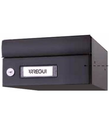 Buzones Milenio H-4400-06- Con cuerpo de Aluminio lacado negro y puerta de aluminio color ANTRACITA