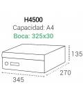 Medidas de los buzones Milenio H4500 con las medidas de la ranura de carta