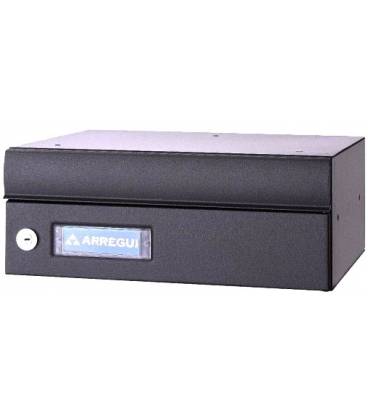 Buzones Milenio H-4500-06- Con cuerpo de Aluminio lacado negro y puerta de aluminio color Antracita