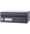 Buzones Milenio H-4500-06- Con cuerpo de Aluminio lacado negro y puerta de aluminio color Antracita