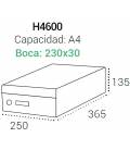 Medidas de los buzones Milenio H4600 con las medidas de la ranura de carta