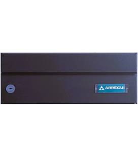 INFINITY - H2100-06-Buzón con cuerpo de acero negro lacado y puerta de acero galvanizado Antracita