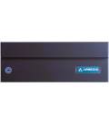 INFINITY - H2100-06-Buzón con cuerpo de acero negro lacado y puerta de acero galvanizado Antracita