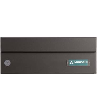 INFINITY - H2100-04-Buzón con cuerpo de acero negro y puerta de acero galvanizado Negro