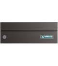 INFINITY - H2100-04-Buzón con cuerpo de acero negro y puerta de acero galvanizado Negro