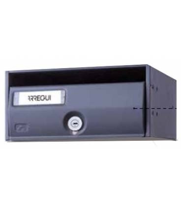 Buzones Arregui, FUTURE ANTIVANDÁLICO- H3400-06 - Con cuerpo y puerta de acero lacado ANTRACITA 