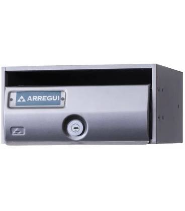 Buzones Arregui, FUTURE ANTIVANDÁLICO- H3400-04 - Con cuerpo y puerta de acero lacado Plata
