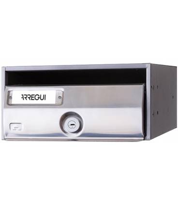 Buzones Arregui, FUTURE ANTIVANDÁLICO- H3400-11 - Con cuerpo de acero lacado plata y puerta de acero inoxidable inox espejo