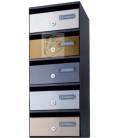 Colores disponibles de los buzones Adapta H3700, Cuerpo Negro y puerta de color Antra, Plata, Inox Satinado, Nácar y Color a elg