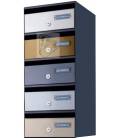Colores disponibles de buzones AdaptaH3900, cuerpo negro y puerta de color Antra, Plata, Inox Satinado, Nácar y Color a elegir