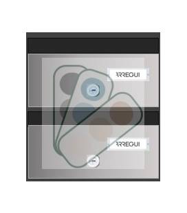 Buzones Adapta, H3920-09. Baterías de 2 buzones. Con cuerpo de acero lacado negro y puerta de acero COLOR A ELEGIR