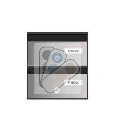 Buzones Adapta, H3920-09. Baterías de 2 buzones. Con cuerpo de acero lacado negro y puerta de acero COLOR A ELEGIR