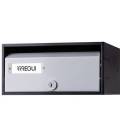 Buzón Arregui, MIRA FLAT - HF8700-02 - Con cuerpo de acero Negro y puerta de acero lacado Plata.