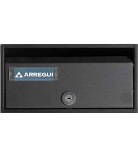 Buzón Arregui, MIRA FLAT - HF8700-04 - Con cuerpo de acero Negro y puerta de acero lacado NEGRO