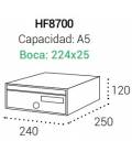 Medidas del buzón Mira Flat HF8700, tamaño pequeño, con capacidad A5