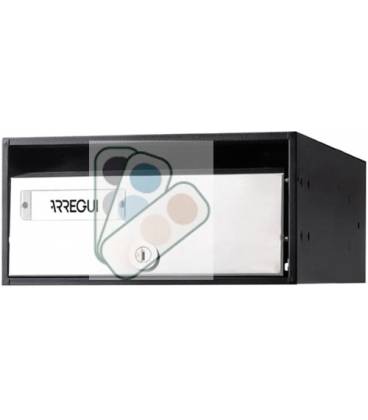 Buzón Arregui, MIRA FLAT - HF8700-09 - Con cuerpo de acero Negro y puerta de acero inoxidable o lacado COLOR A ELEGIR