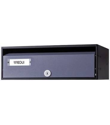 Buzón Arregui, MIRA FLAT - HF8800-06 - Con cuerpo de acero Negro y puerta de acero lacado Antracita.