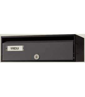 Buzón Arregui, MIRA FLAT - HF8800-04 - Con cuerpo de acero Negro y puerta de acero lacado Negro texturado