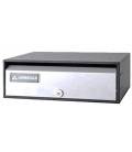 Buzón Arregui, MIRA FLAT - HF8800-05 - Con cuerpo de acero Negro y puerta de acero inoxidable Inox Satinado.