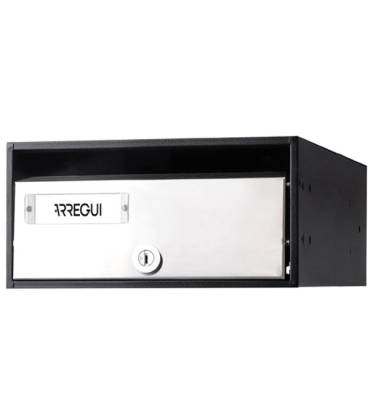 Buzón Arregui, MIRA FLAT - HF8900-01 - Con cuerpo de acero Negro y puerta de acero lacado Blanco
