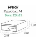 Medidas del buzón Mira Flat HF8900, tamaño revistero de fondo, capacidad A4.