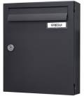 Buzón HABITAT V8700-01- Con cuerpo de acero lacado Negro y puerta de acero galvanizado Negro