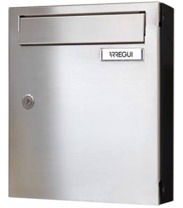 Buzón HABITAT V8700-05- Con cuerpo de acero lacado Negro y puerta de acero inoxidable Inox Satinado