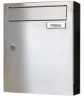 Buzón HABITAT V8700-05- Con cuerpo de acero lacado Negro y puerta de acero inoxidable Inox Satinado
