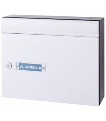 Buzones Verticales Milenio V4000-01, con cuerpo de acero NEGRO y puerta de aluminio BLANCO 
