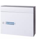 Buzones Verticales Milenio V4000-01, con cuerpo de acero NEGRO y puerta de aluminio BLANCO 